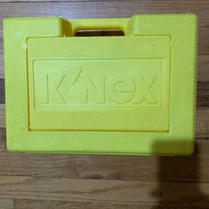 K'NEX Genuine Vintage EMPTY Storage Box Case. 14x10x4in Hard Plastic Yellow